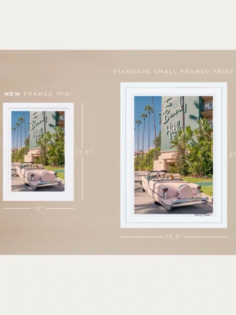 NEW Gray Malin “Mini” framed print - Joy Ride, The Beverly Hills Hotel Art Print